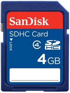 BLUE SanDisk SD 4 GB memory card SDHC 4 G class 4 +CASE  