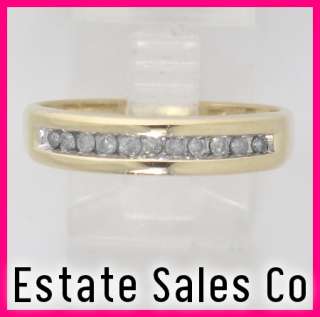 Mens 10k Yellow Gold Round Diamond Wedding Band Ring .44 Carats Total