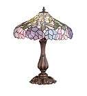 WISTERIA STAINED GLASS TIFFANY STYLE FLOOR LAMP D 19