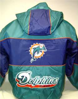New NFL Miami Dolphins Embroidered Jeff Hamilton Plush Zip up Hooded 