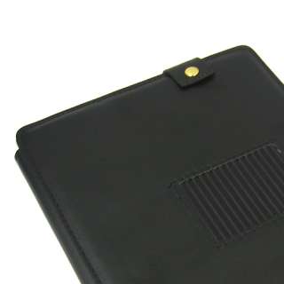 Black Leather Folio Case Cover for Apple iPad 2 2nd Gen  