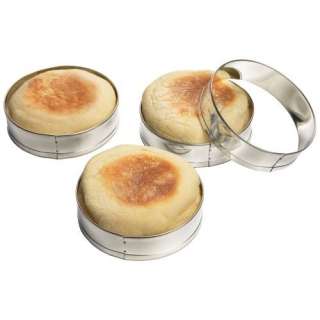 NEW Fox Run 4 pc English Muffin Biscuit Crumpet Rings Cutter Set