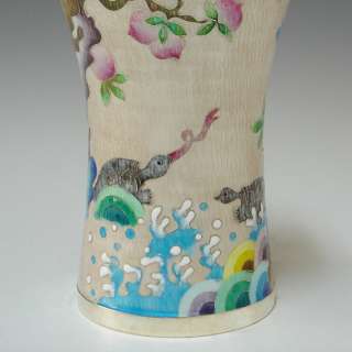 Fine Silver Enamel Cloisonne Oriental Small Deco Vase  