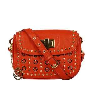  Orange Vieta Louisa Shoulder Bag ~ Faux Leather with Stud 