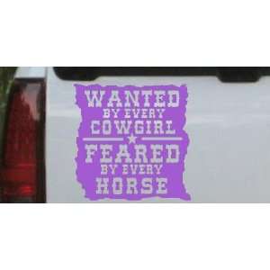 Wanted By Cowgirls Feared By Horses Western Car Window Wall Laptop 