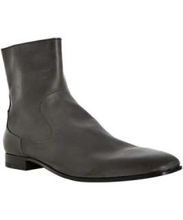Kenneth Cole New York grey leather Cell Out square toe ankle boots