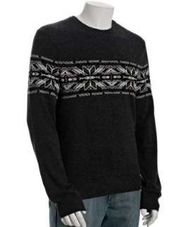 Harrison black cashmere color block crewneck sweater   up to 