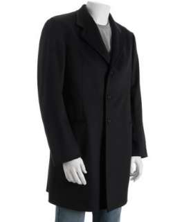 Armani COLLEZIONI black wool cashmere 3 button coat   up to 70 