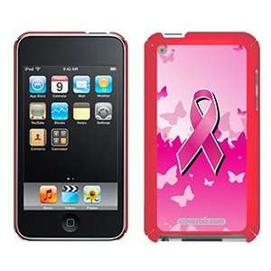  Pink Ribbon Butterflies on iPod Touch 4G XGear Shell Case 