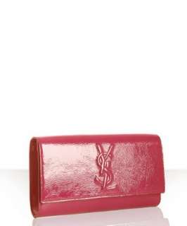 style #314608701 creamy red glazed leather Belle De Jour flap clutch