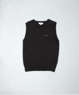 Hugo Boss KIDS black cotton v neck sweater vest style# 318095301
