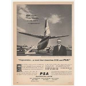   NCR N Forsythe PSA Airlines Super Electra Jet Print Ad