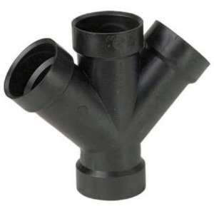   INDUSTRIES 02841 Double Wye,4 In,Slip Joint,ABS