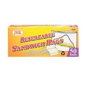   00862 Resealable Sandwich Bags 50 Count (Pack of 24)