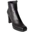 stuart weitzman black leather hip gal platform ankle boots