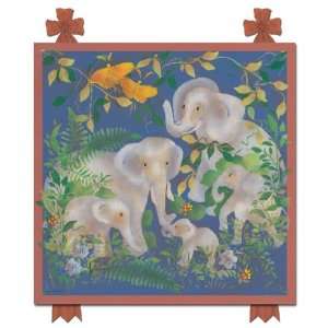  Lively Jungle Elephants Canvas Art Arts, Crafts & Sewing