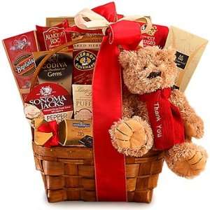 Thank You Wishes Bear and Gift Basket  Grocery & Gourmet 