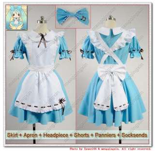 VOCALOID 2 HATSUME MIKU Alice In Musicland Cosplay costume Any Size 