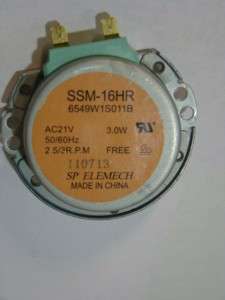 SSM 16HR AC21V 3W 50/60HZ Microwave Turntable Motor 6549W1S011B  