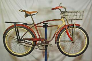 Vintage 1952 Schwinn built Spitfire Hornet balloon tire bicycle bike 
