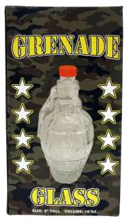 Grenade Glass Bottle NEW GREAT GIFT FOR HIM  