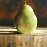 Original Art Painting Yellowware Mixing Bowl Pears  