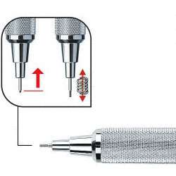 Mechanical pencils in 0.5 and 0.7 mm are equipped with a cushion point 