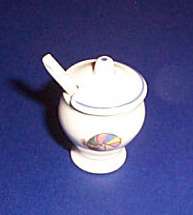 Mustard pot with spoon