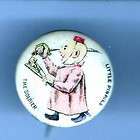 1896 pin LITTLE PINKIES the SOLDIER American PEPSIN GUM pinback button