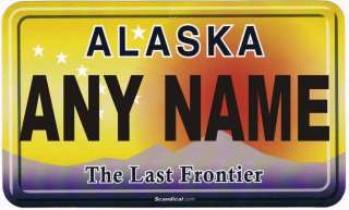 Personalized Custom ALASKA LICENSE PLATE Cool Room Sign  
