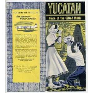  Pan American Airways Yucatan Brochure Home of the Gifted 