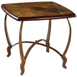    Magnussen Montevideo Wrought Iron Square End Table