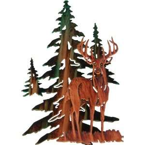    3D Whitetail Deer Rustic Metal Wall Art   20