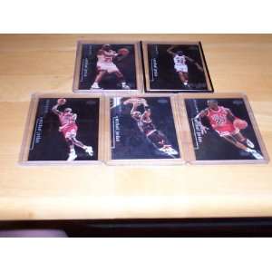 Michael Jordan lot of 5 Black Diamond 1999 upper deck cards #3, 8, 10 