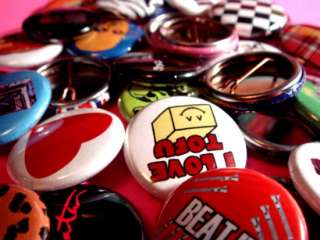   PINBACK BUTTONS   High Quality Full Color promo pins badges inch
