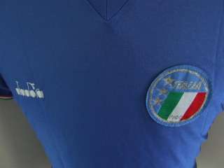 Vintage Shirt Italy 1986/90 (L) Home Diadora Italia Maglia Jersey 