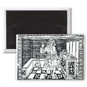 Money Changer, illustration from Libro di   3x2 inch Fridge Magnet 