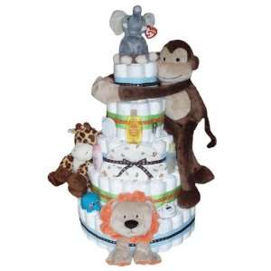  Giant Jungle Monkey Diaper Cake Baby
