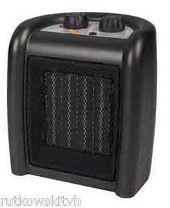    Watt Black Compact Ceramic Heater w/ Thermostat 052088868102  