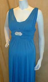 New Long Teal Vneck Maternity Dress 2X Plus Special NWT  
