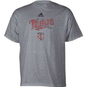   Twins Youth adidas Grey Vintage Name Plate T Shirt