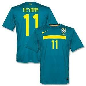  2011 Brazil Away Jersey + Neymar 11 (Fan Style) Sports 