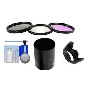   Lens Hood + Tube Adapter + 5 Piece Cleaning Kit for NIKON COOLPIX P100