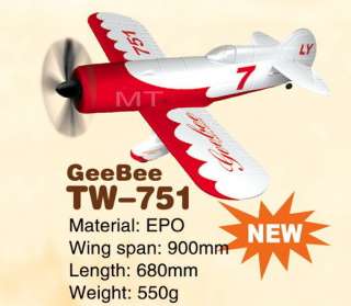 New 4CH EP Radio Control Aerobatic GeeBee RTF Airplane  