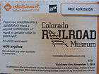 Colorado Railroad Museum coupons B1G1 Admission   Golden, CO
