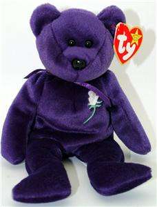 Very Rare 1st Edition TY Beanie Baby Princess Diana Collectible Bear 