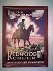 REDWOOD CREEK WINE SIGN FRAMED GLADE TRAIL SKIER POSTER  