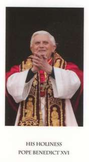 Pope Benedict XVI Election Prayer Card April 19 2005  
