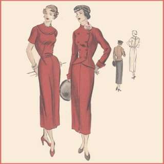 Vintage Sewing Pattern VOGUE S 4920 Dress Jacket 1940s  