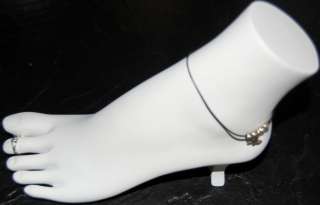   Toe Ring and Anklet Foot Display Jewelry Display with heel  